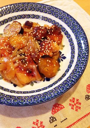 ご飯がススム♡鶏肉とナスのケチャ甘酢炒め-レシピのメイン写真