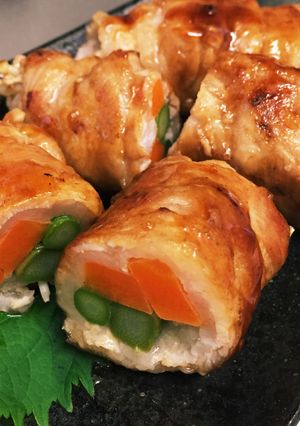 照り照り♡豚肉の野菜巻き-レシピのメイン写真