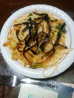 ネギと油揚げのパスタ-レシピのメイン写真