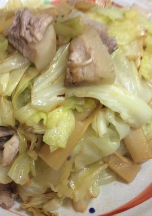 簡単！キャベツ塩茹で豚☆メンマ炒め☆-レシピのメイン写真