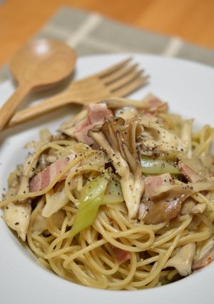 フライパン一つで舞茸たっぷり和風パスタ-レシピのメイン写真