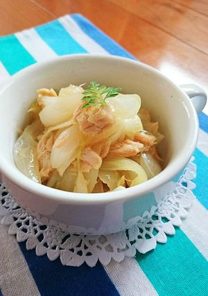 レンジで簡単☆新玉ねぎのツナ煮。-レシピのメイン写真
