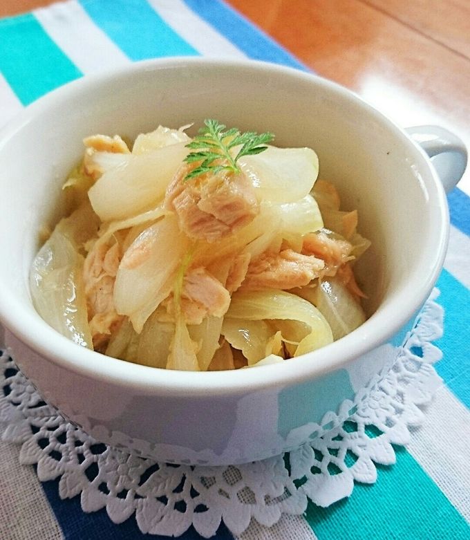 レンジで簡単☆新玉ねぎのツナ煮。-レシピのメイン写真