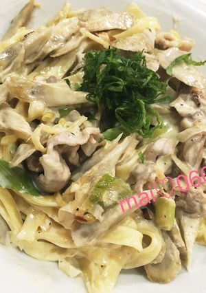 うる旨♡ゴボウの和風クリームパスタ-レシピのメイン写真