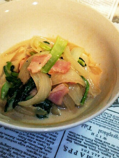 ベーコンと野菜の味噌ミルクいため-レシピのメイン写真