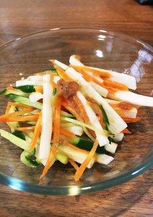 長いも、にんじん、きゅうりの梅肉サラダ-レシピのメイン写真