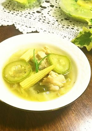 ヘルシー大葉と鶏肉のスパイシー野菜スープ-レシピのメイン写真