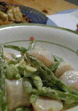 ■帆立貝とグリーン野菜のアイオリソース■-レシピのメイン写真