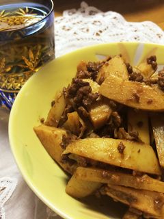 簡単美味っ☆筍とじゃがいものカレー炒め-レシピのメイン写真
