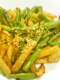 いんげんとじゃが芋のオイスターソース炒め-レシピのメイン写真