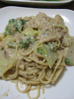 白菜と鶏そぼろのクリームパスタ-レシピのメイン写真