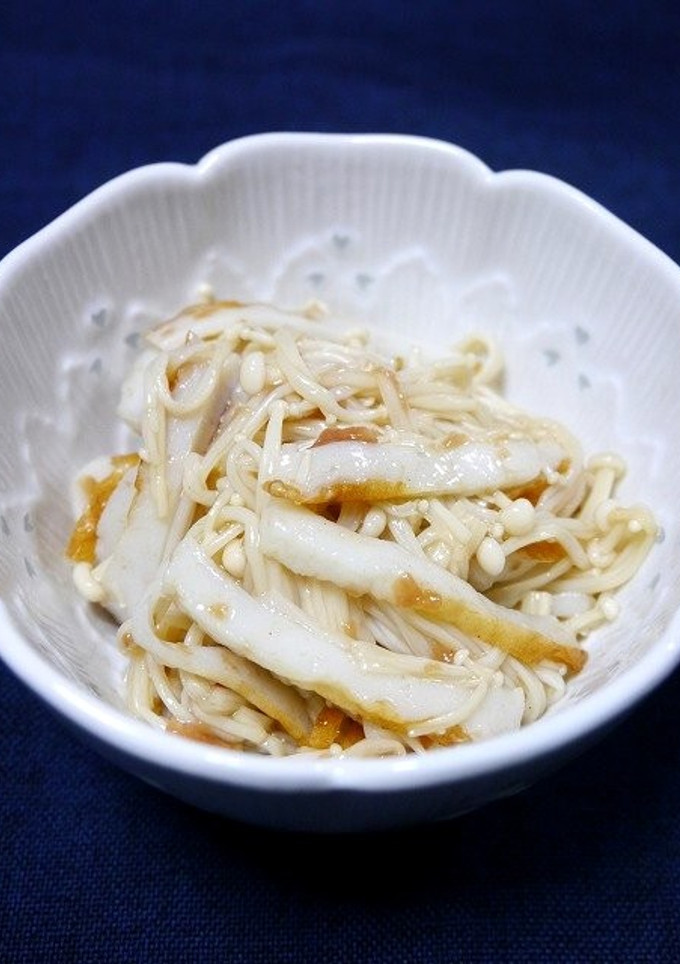 レンジで簡単！エノキと竹輪の梅和え-レシピのメイン写真