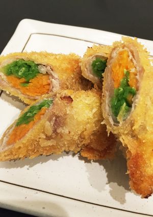 ☆豚しゃぶ肉の野菜巻きフライ☆-レシピのメイン写真