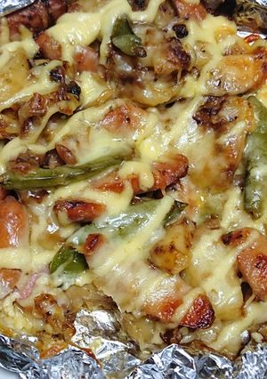 スナップえんどうとポテトのチーズ焼き-レシピのメイン写真