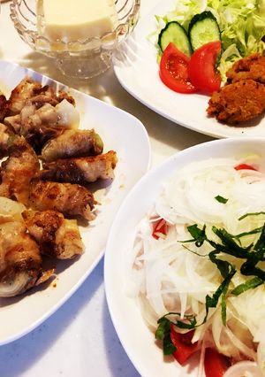 今日の晩ごはん♪新玉ねぎの豚肉巻き-レシピのメイン写真