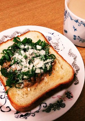 納豆チーズトースト-レシピのメイン写真