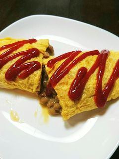 納豆オムレツ 簡単-レシピのメイン写真