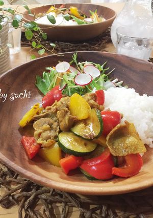 夏野菜のココナッツカレーdeワンプレート-レシピのメイン写真
