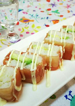 生ハムのアボカド押し寿司-レシピのメイン写真