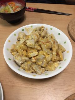 鶏肉と蓮根の味噌マヨ炒め-レシピのメイン写真