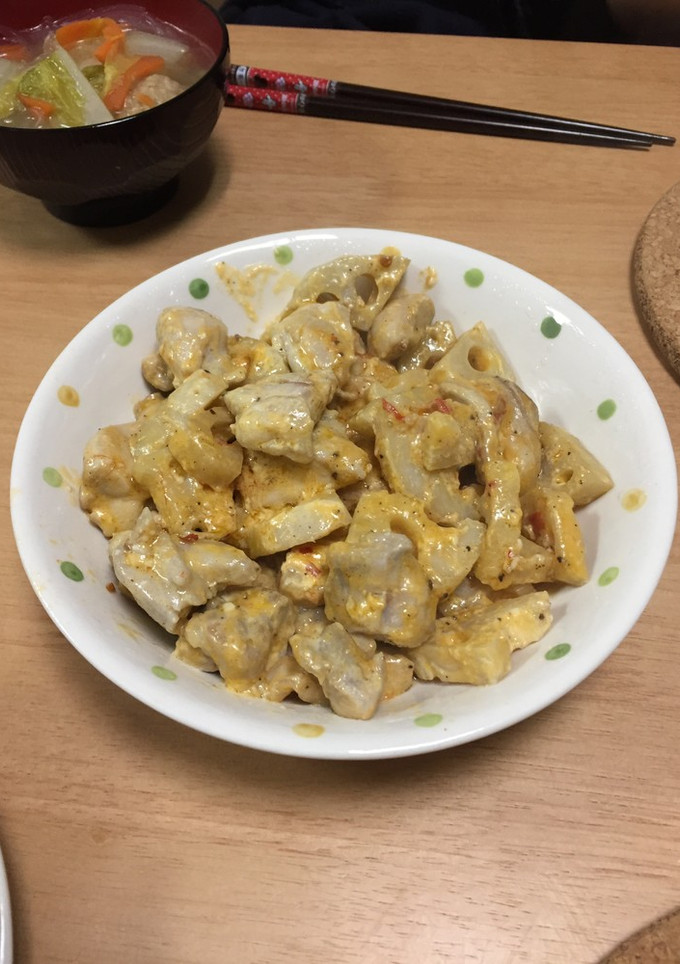 鶏肉と蓮根の味噌マヨ炒め-レシピのメイン写真
