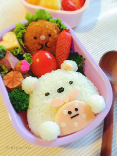簡単キャラ弁♡すみっコぐらしのしろくま-レシピのメイン写真