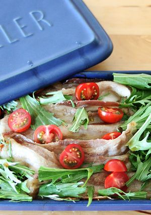 冷しゃぶ風 水菜と豚バラの蒸し焼き-レシピのメイン写真