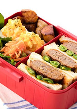 ハンバーグサンドのランチボックス-レシピのメイン写真