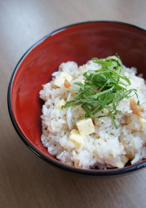 爽やか、南高梅・しらす・チーズの混ぜご飯-レシピのメイン写真