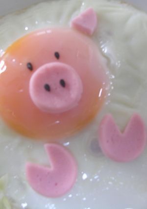 かわいい♡ブタさんの目玉焼き♡-レシピのメイン写真