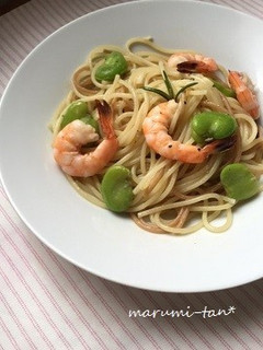 そら豆と海老のハーブパスタ-レシピのメイン写真