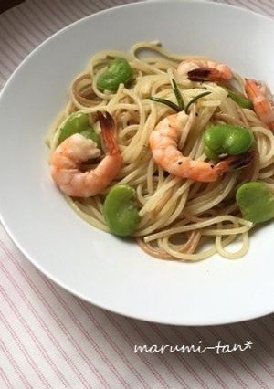 そら豆と海老のハーブパスタ-レシピのメイン写真