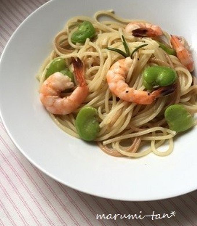 そら豆と海老のハーブパスタ-レシピのメイン写真
