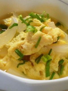 もう一品*新玉ねぎのふわふわ玉子とじ*-レシピのメイン写真