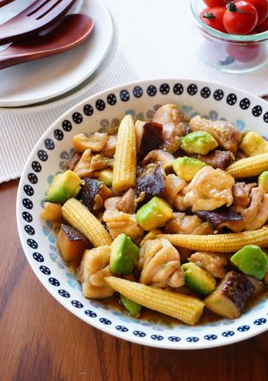 鶏肉とアボカドのオイスター炒め-レシピのメイン写真