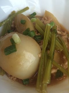 超簡単!麺つゆだけでかぶのそぼろ煮-レシピのメイン写真