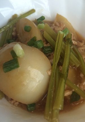 超簡単！麺つゆだけでかぶのそぼろ煮-レシピのメイン写真