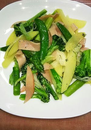 いろいろ春野菜のマヨネーズ炒め-レシピのメイン写真