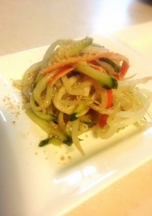残った冷やし中華のたれで♪かんたんサラダ-レシピのメイン写真
