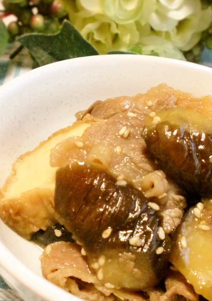 ぱぱっと！茄子と牛肉の炒め煮-レシピのメイン写真