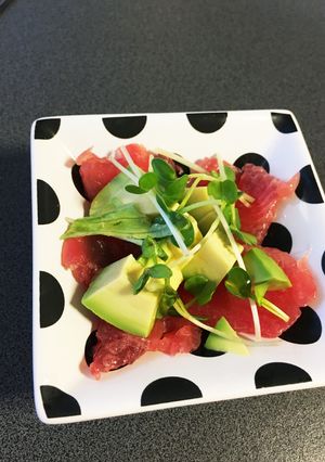 マグロとアボカドのごま油かけ-レシピのメイン写真