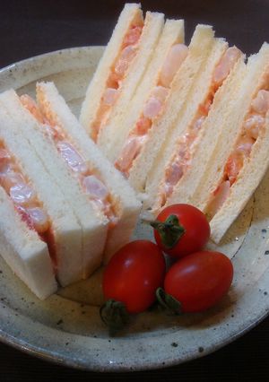 エビとトマトのオーロラサンドイッチ-レシピのメイン写真
