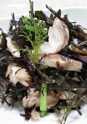 からし菜とあじの干物サラダ-レシピのメイン写真