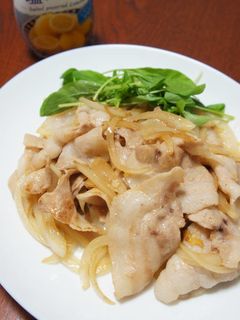 塩レモンで、豚バラ肉と玉ねぎの炒め物-レシピのメイン写真