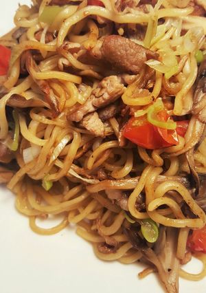 豚肉とキノコのトマト焼そば-レシピのメイン写真