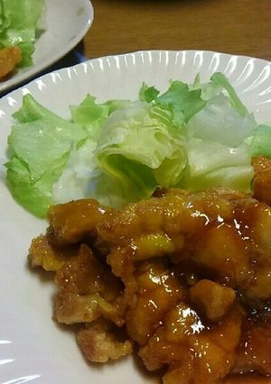 鶏もも肉の甘酢あえ♪-レシピのメイン写真