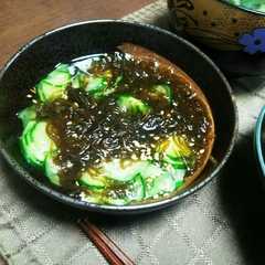 A picture of 簡単！もう一品！もずくとキュウリの和え物.
