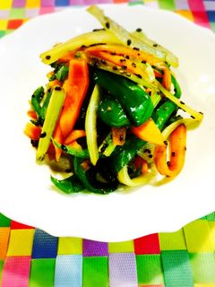 ピーマンとセロリと人参のきんぴら炒め-レシピのメイン写真