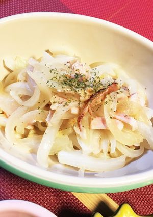 簡単もう１品！新玉とベーコン生姜醤油炒め-レシピのメイン写真
