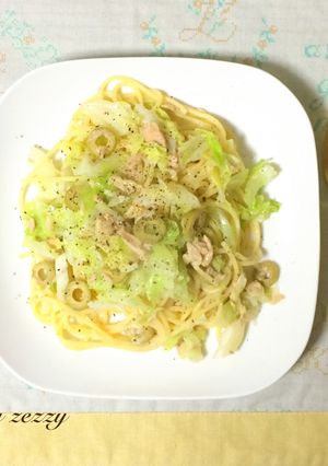 簡単おうちカフェ!キャベツとツナのパスタ-レシピのメイン写真